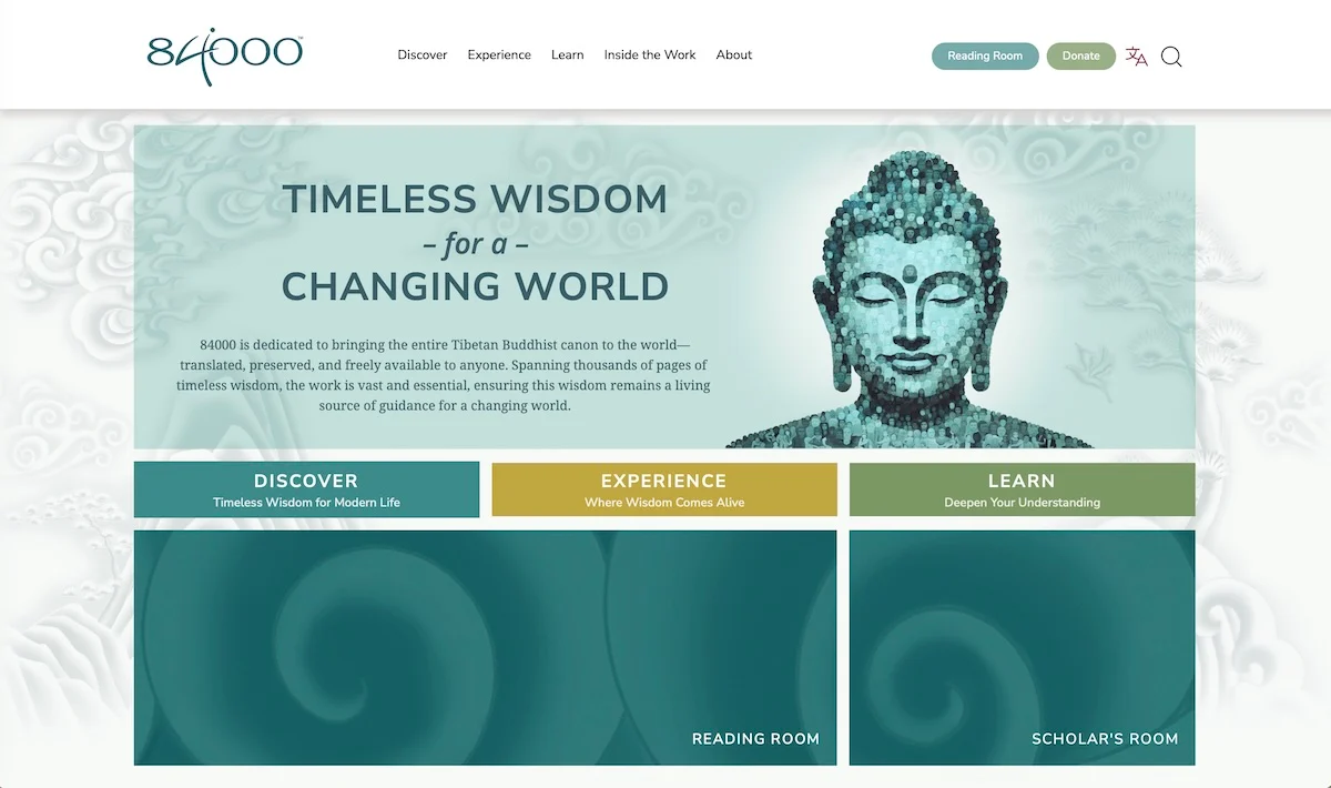 Dharma en ligne : le projet de traduction bouddhiste 84000 annonce une actualisation de son image de marque et de son site Web