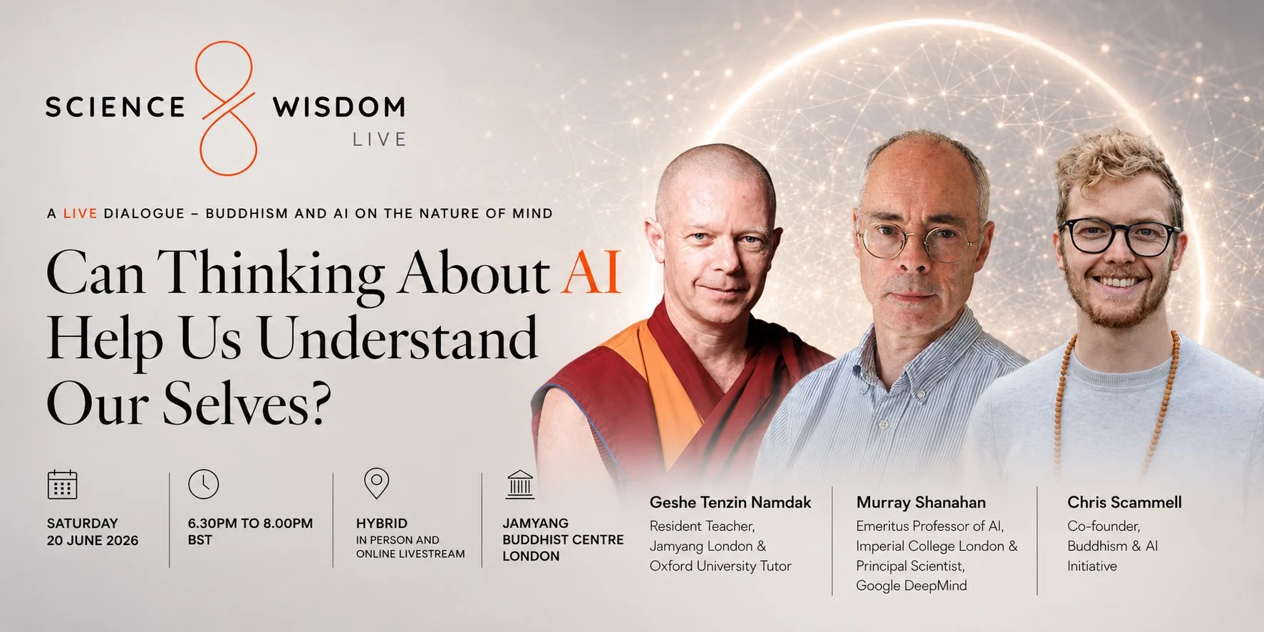 Science & Wisdom LIVE, le Jamyang Buddha Centre de Londres accueillera un dialogue sur le bouddhisme et l'IA